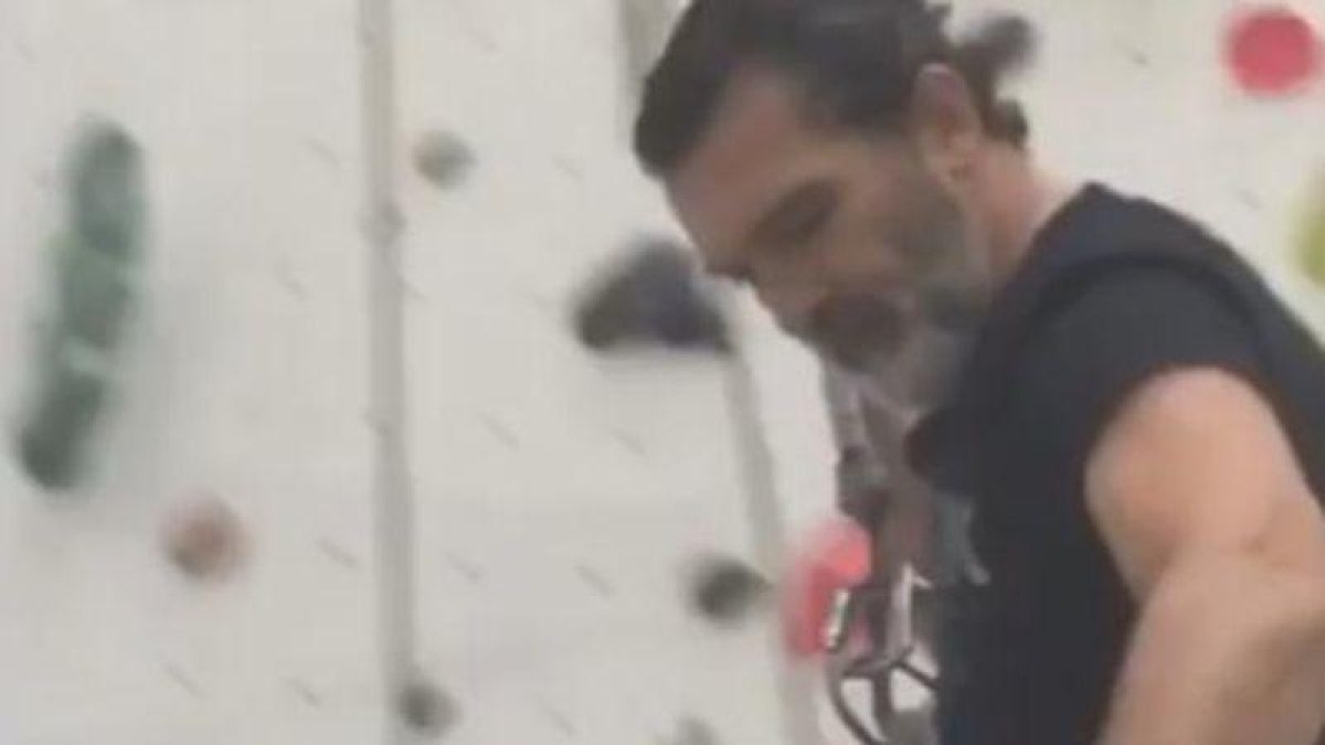 Antonio Banderas, en un rocódromo suizo.