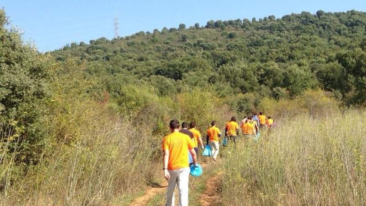 Usuarios de Proyecto Hombre, ayer en Las Médulas