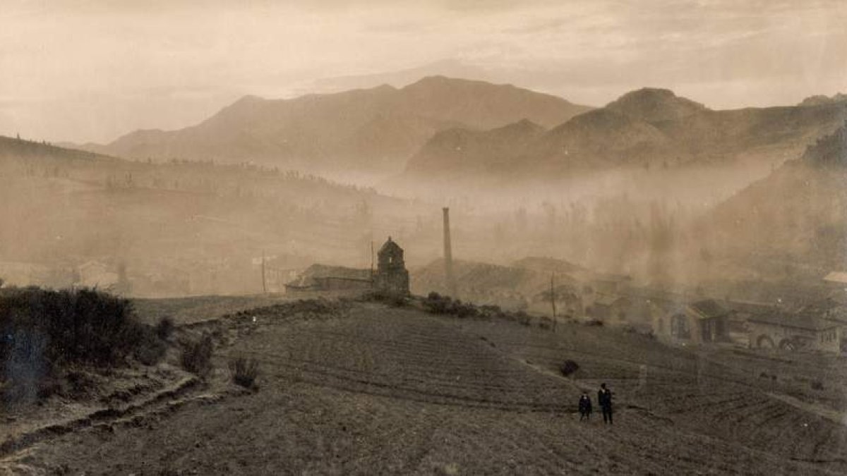 Una imagen de la ferrería de San Blas, ya destruida, de principios del siglo XX. ARCHIVO MSM