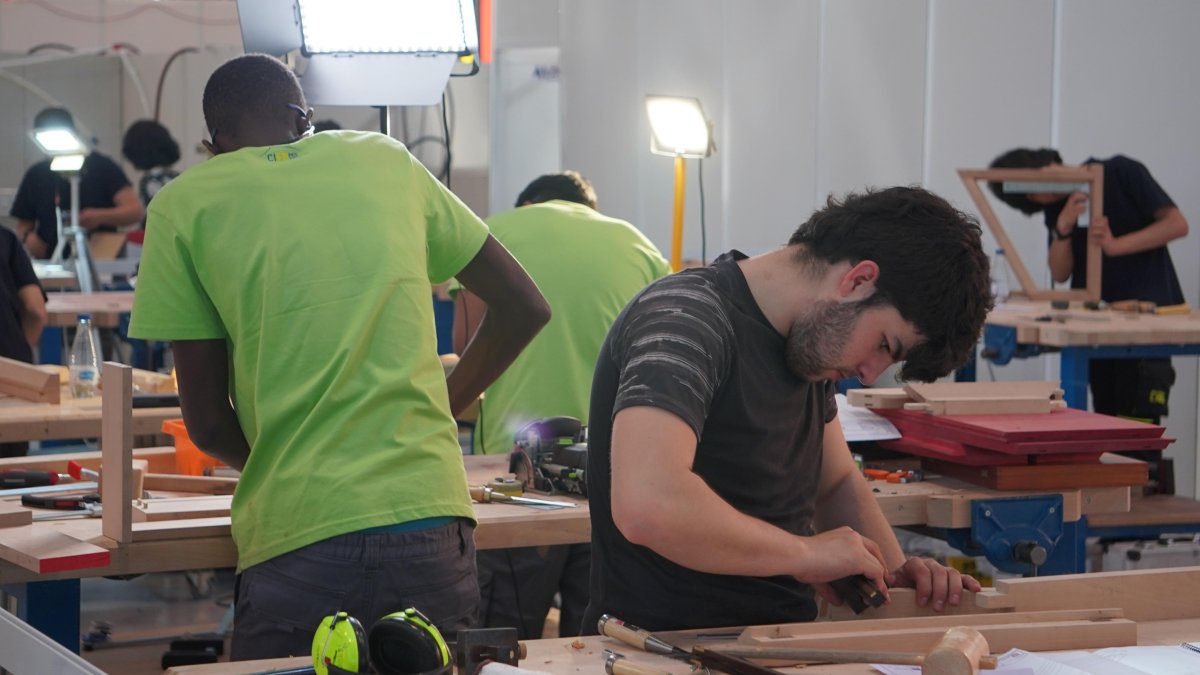 Fotografía de archivo de unos alumnos de FP de León. J. NOTARIO