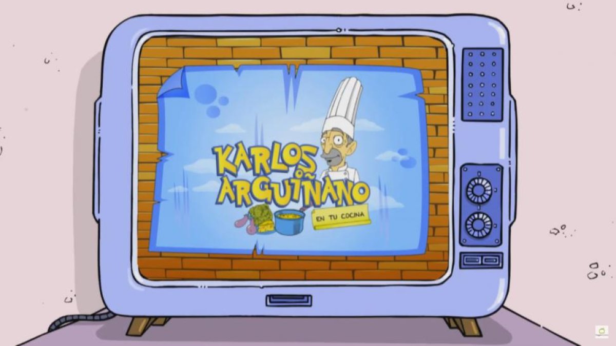 Imagen de la nueva y divertida carátula de presentación del programa de recetas de Antena 3 'Karlos Arguiñano en tu cocina'.