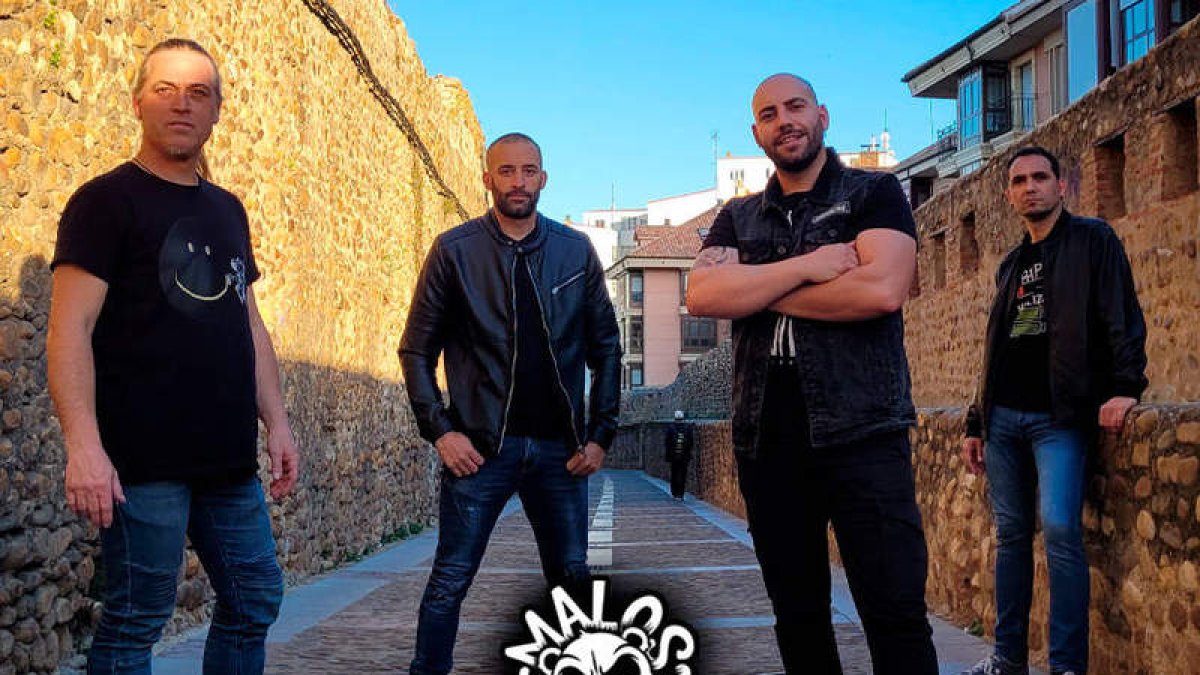 Detalle de la portada del disco del grupo Malos Versos. DL