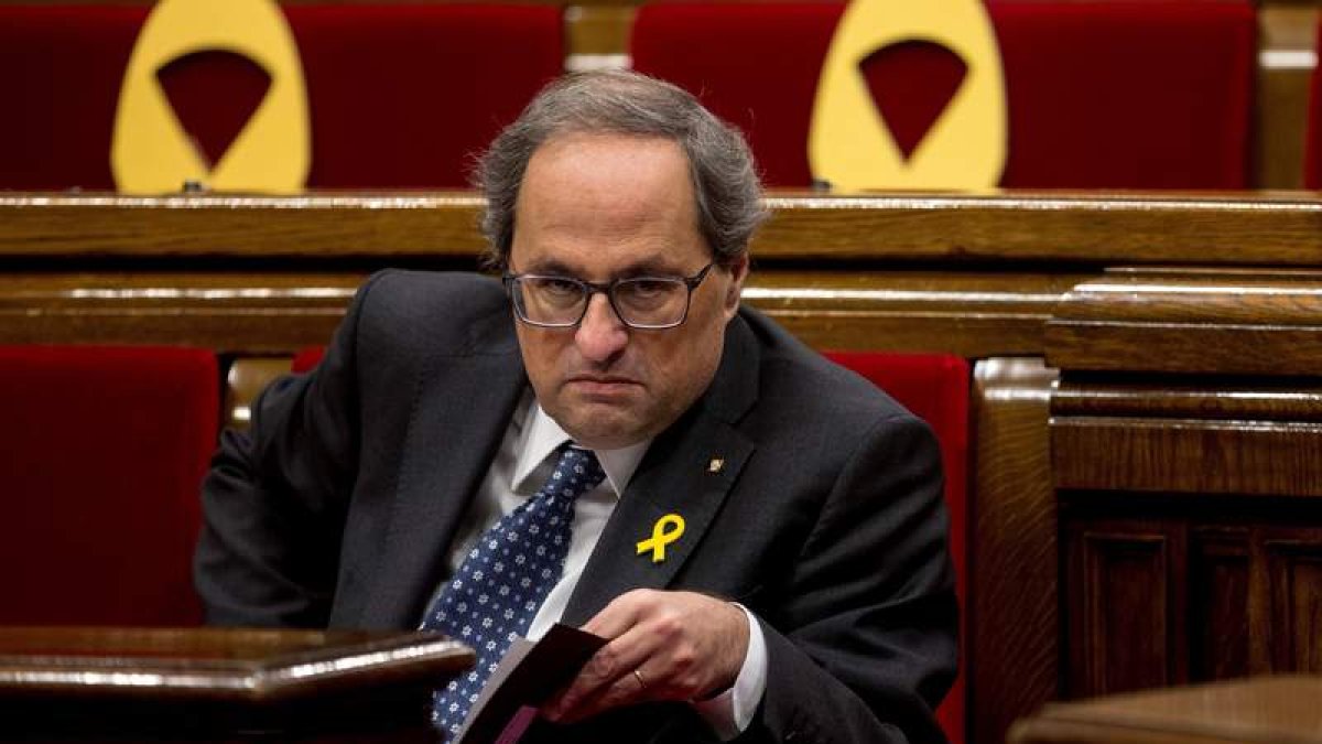 Imagen del presidente de la Generalidad de Cataluña, Quim Torra. QUIQUE GARCÍA