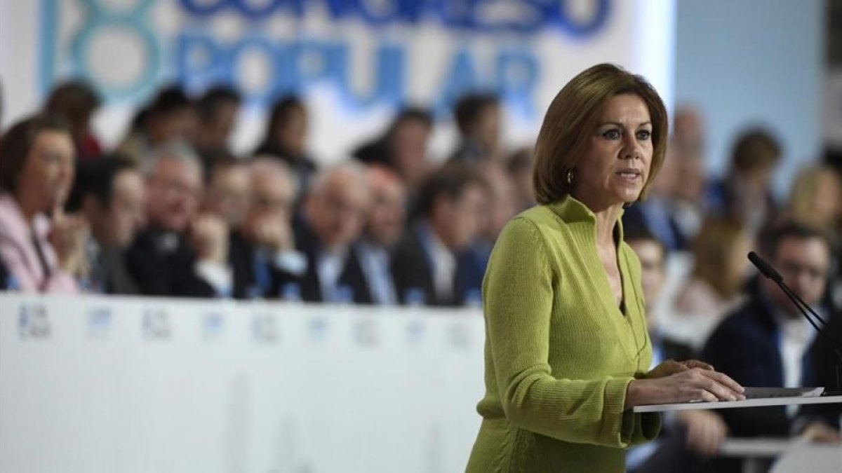 María Dolores de Cospedal, en la clausura del congreso del PP.