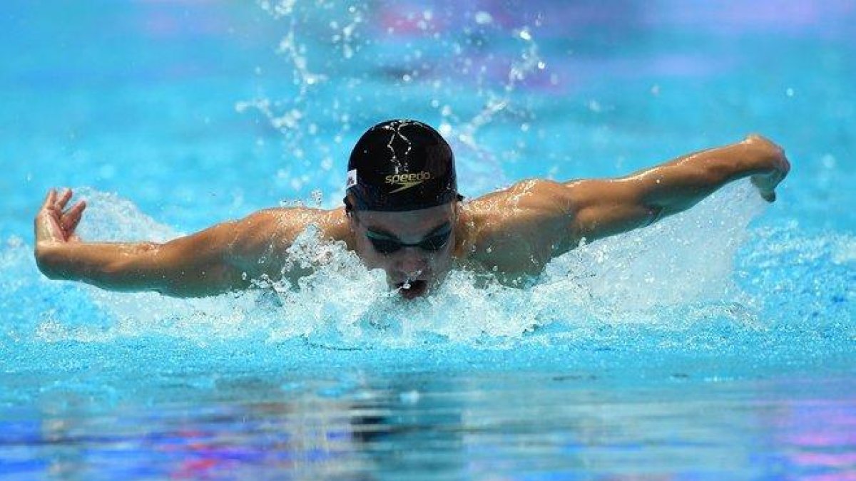 Joan Lluís Pons, durante la final de 400 estilos.