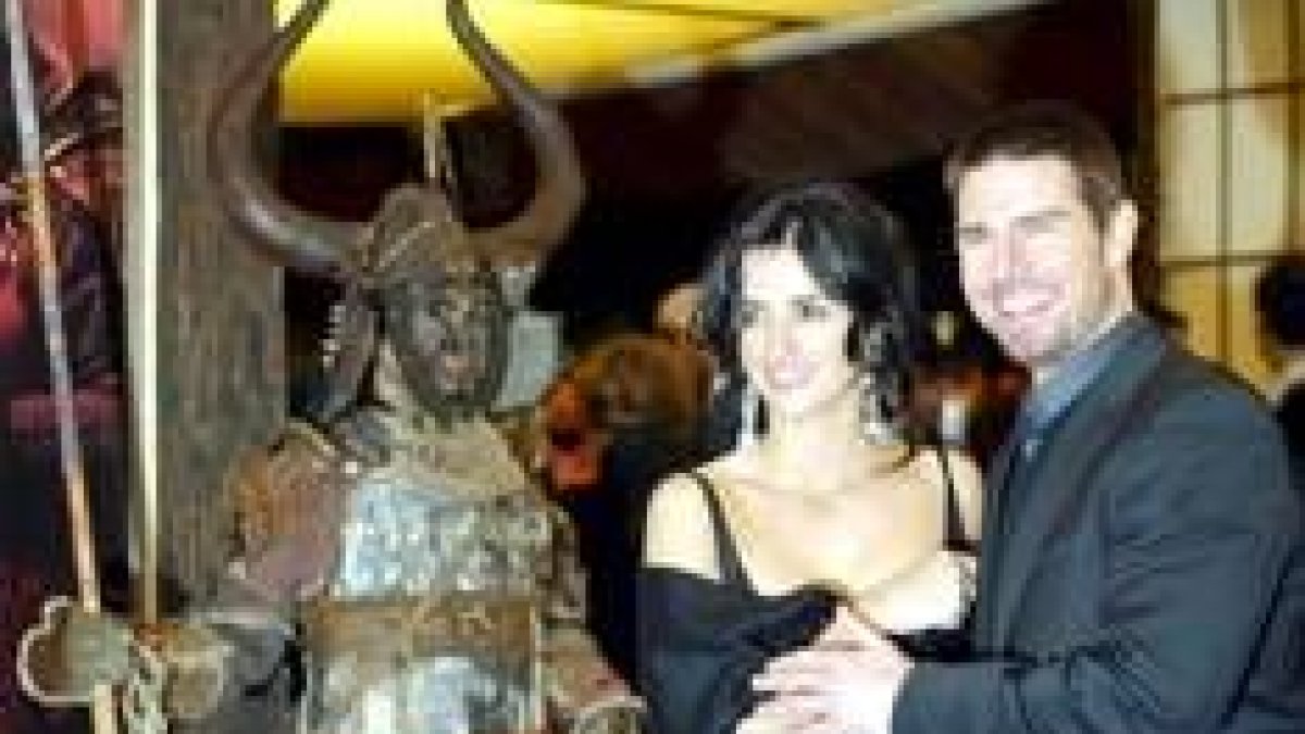 Penélope y Tom, durante el estreno de la pelicula «El último samurai»
