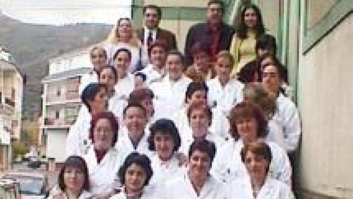 Las participantes en el curso de geriatría, ayer durante su presentación en Villafranca