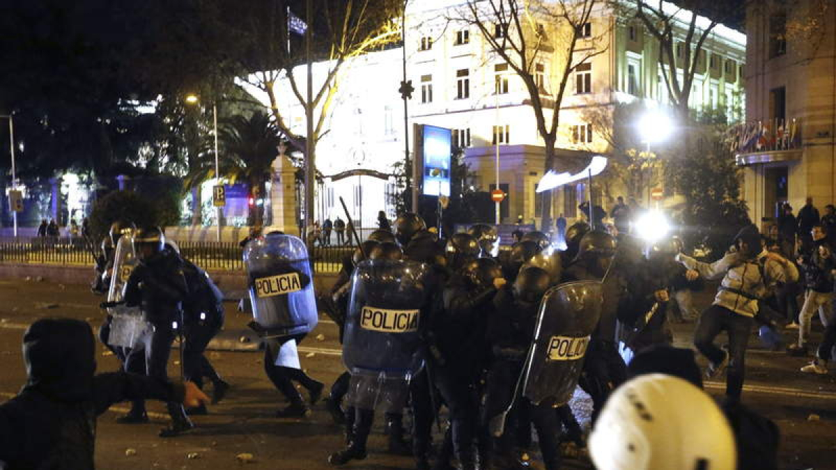 Incidentes registrados durante el transcurso de la Marcha de la Dignidad del sábado.