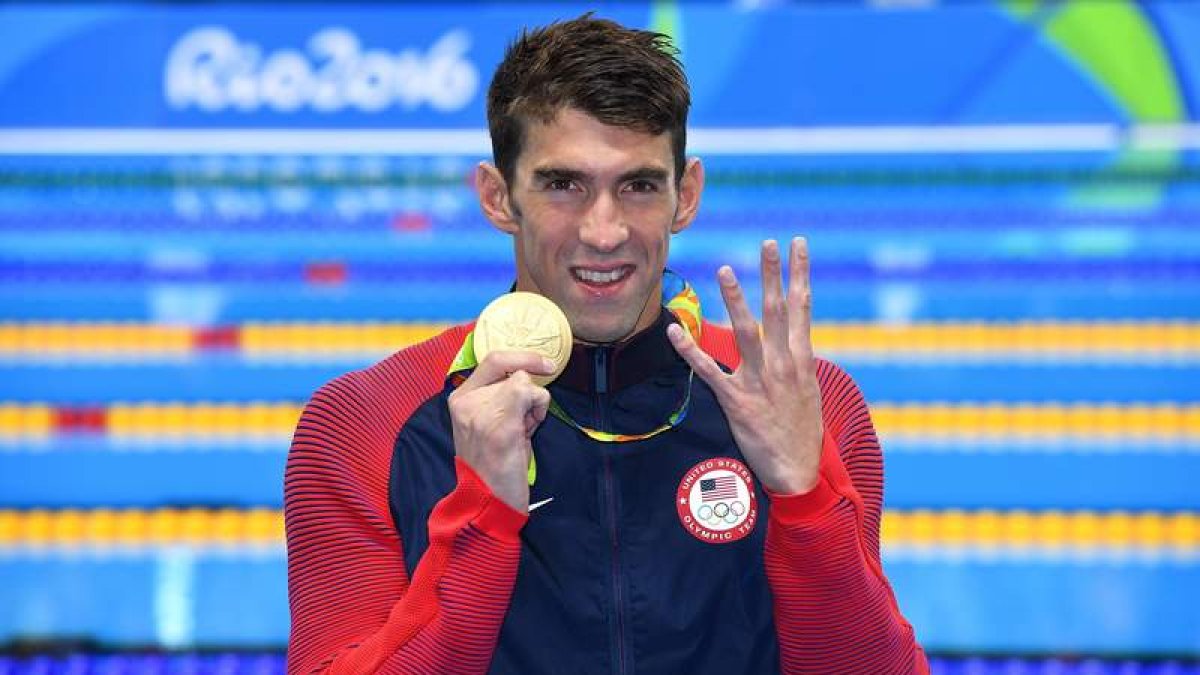 El estadounidense Michael Phelps celebra el vigésimo segundo oro de su carrera. FOSTER