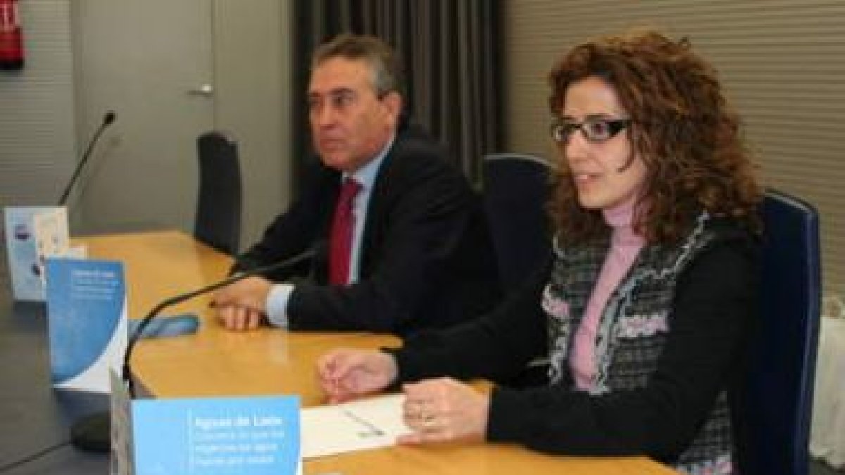 Los responsables de Aguas de León.