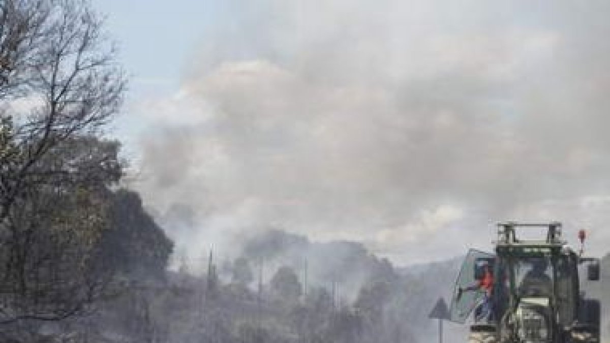 Imagen de archivo de un incendio en Quintanilla del Monte.