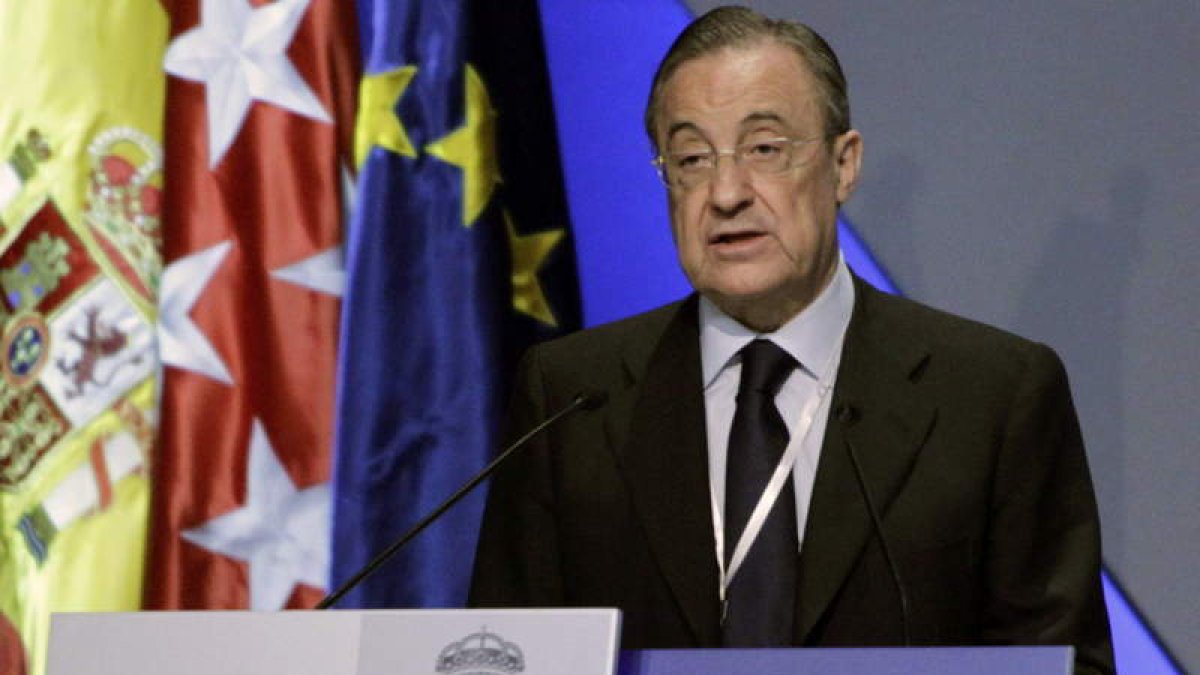 Florentino, en la asamblea de socios del Real Madrid.