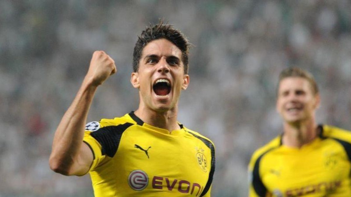 Bartra celebra el gol que marcó al Legia, en Varsovia, en la primera jornada de la Champions 2016-17.