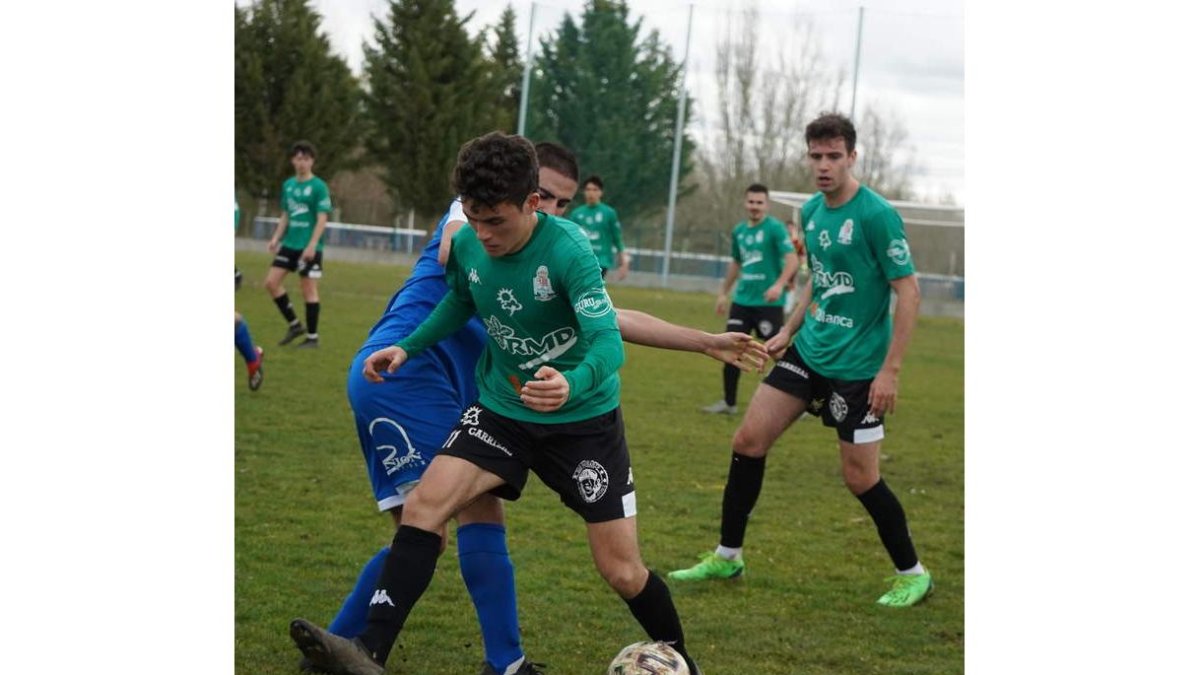 El CD Onzonilla, en un partido de la presente Liga. J. NOTARIO