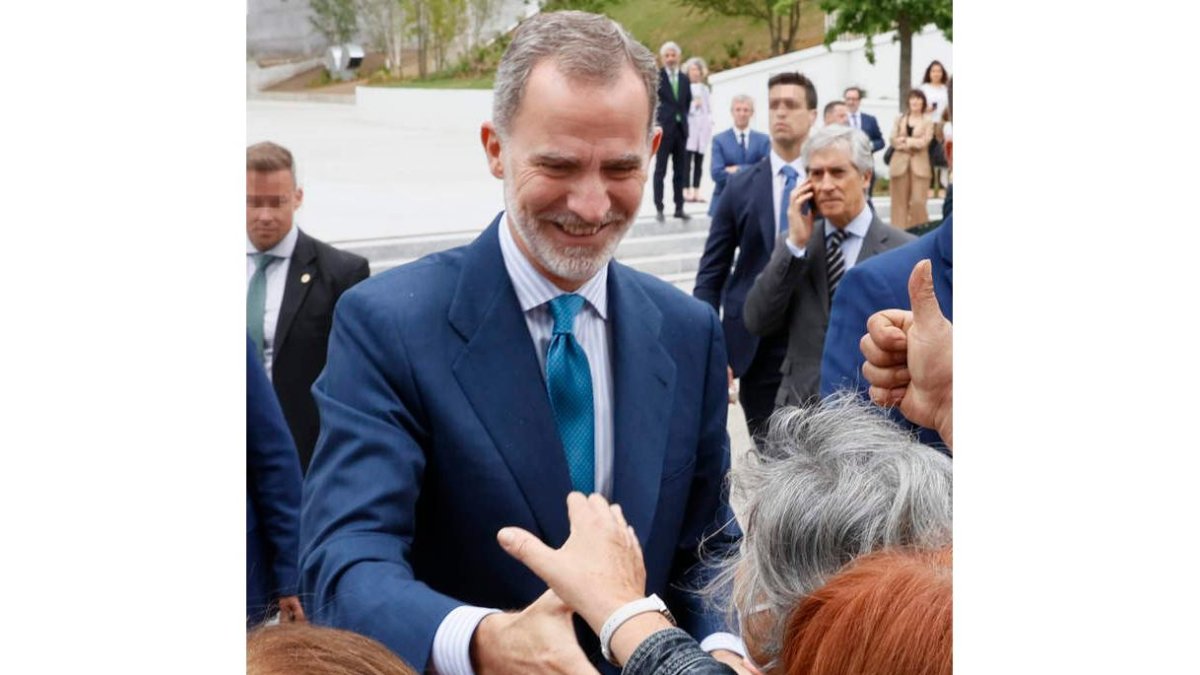 Felipe VI, el pasado lunes, en Vigo. LAVANDEIRA JR / EFE
