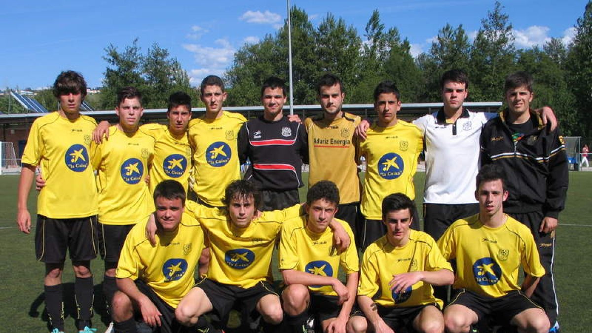 Formación del Cuatrovientos juvenil, campeón de Liga.