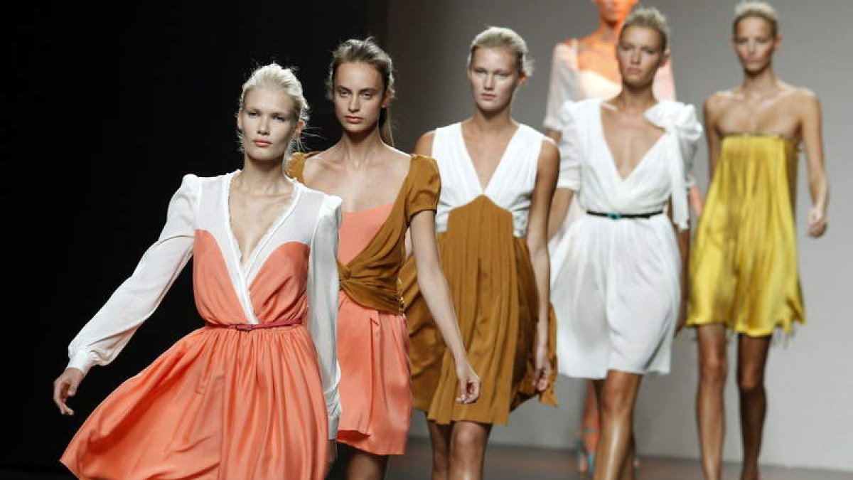 Algunos de los modelos de Kina Fernández presentados en la Fashionweek Madrid.