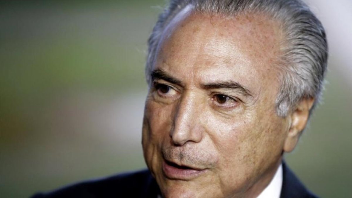 Michel Temer durante una rueda de prensa este lunes.