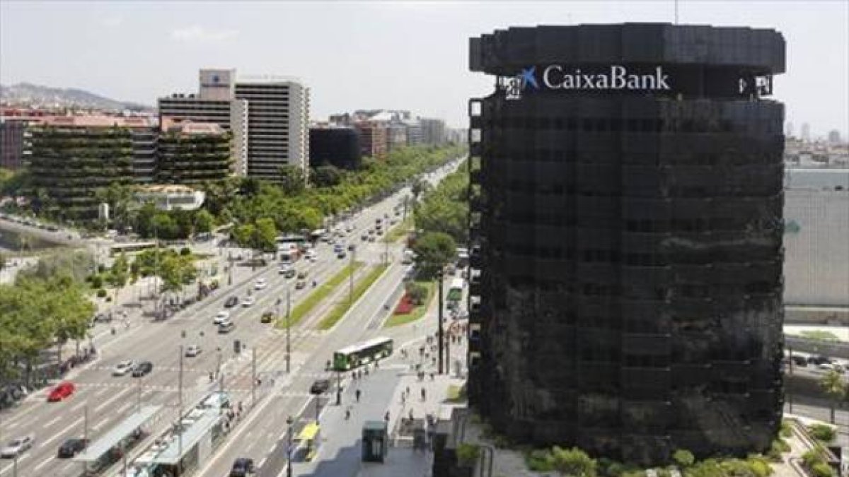 Sede de CaixaBank en la avenida Diagonal de Barcelona.
