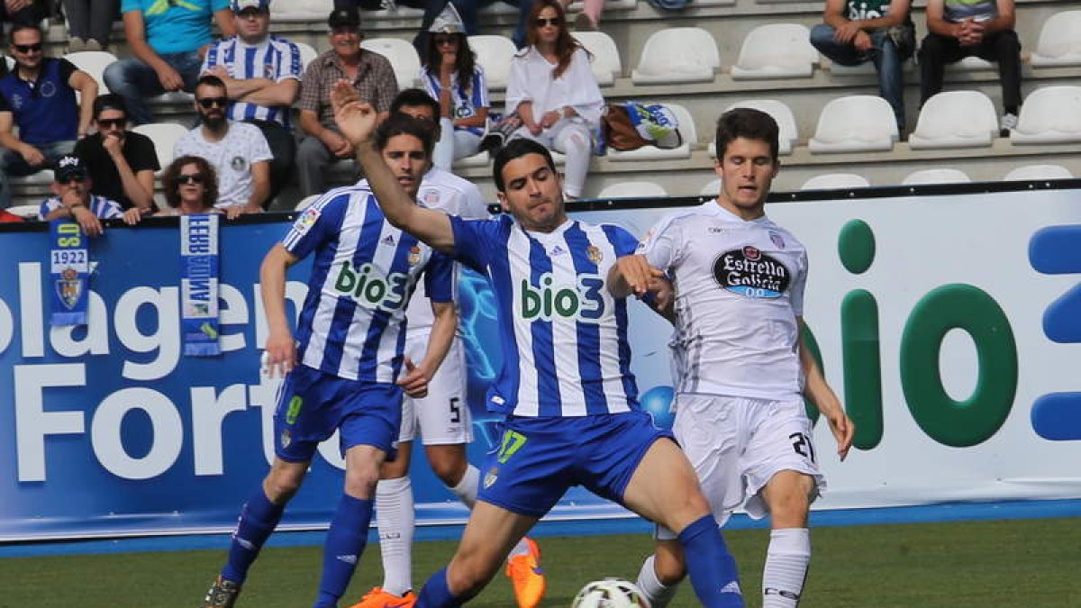 El penúltimo fin de semana de mayo del 2015 la Deportiva derrotó al Lugo por 1-0 gracias a un gol de Jesús Berrocal. ANA F. BARREDO