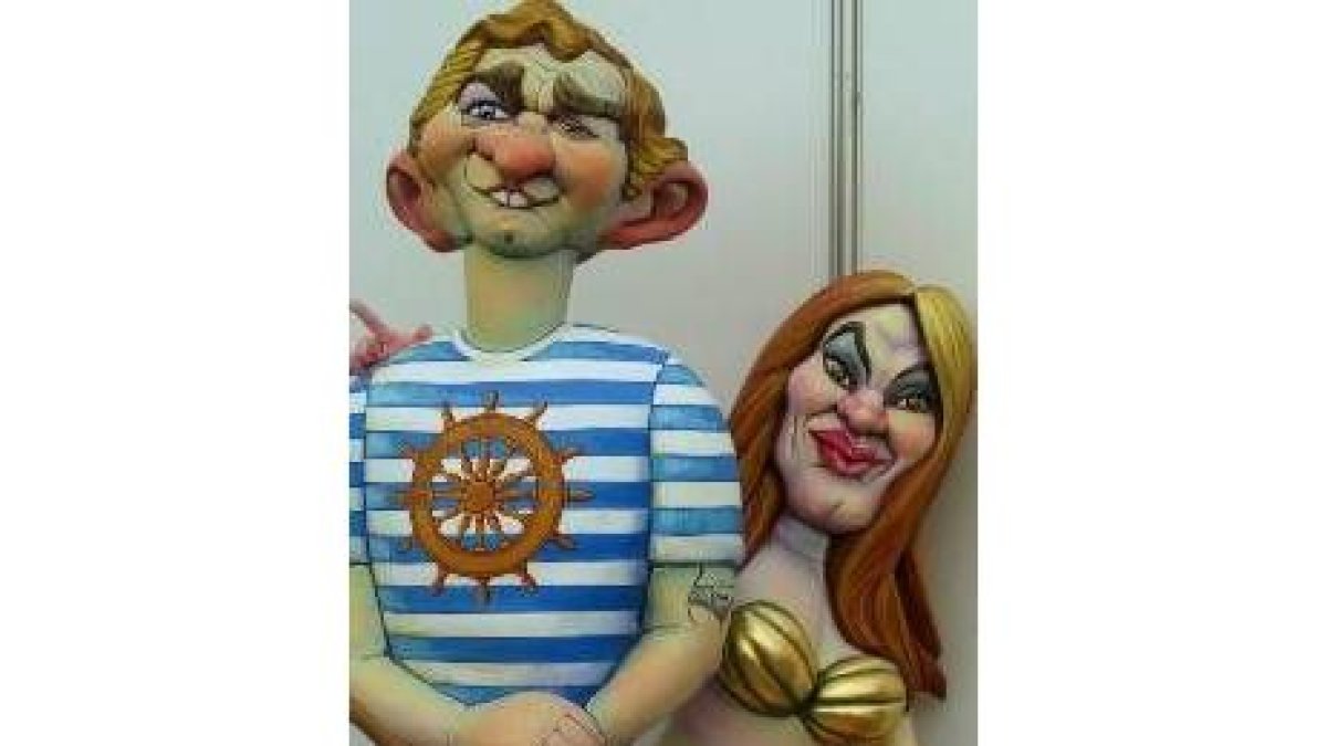 Los novios han sido motivo de un ninot de las próximas fallas valencianas