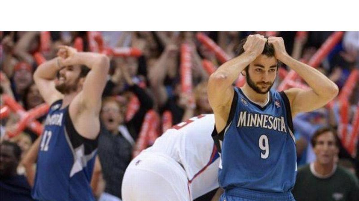 Ricky Rubio lamenta la derrota contra los Clippers.