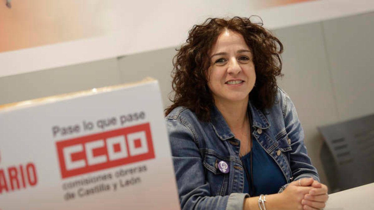 Elena Blasco, secretaria general de Comisiones Obreras en León. FERNANDO OTERO