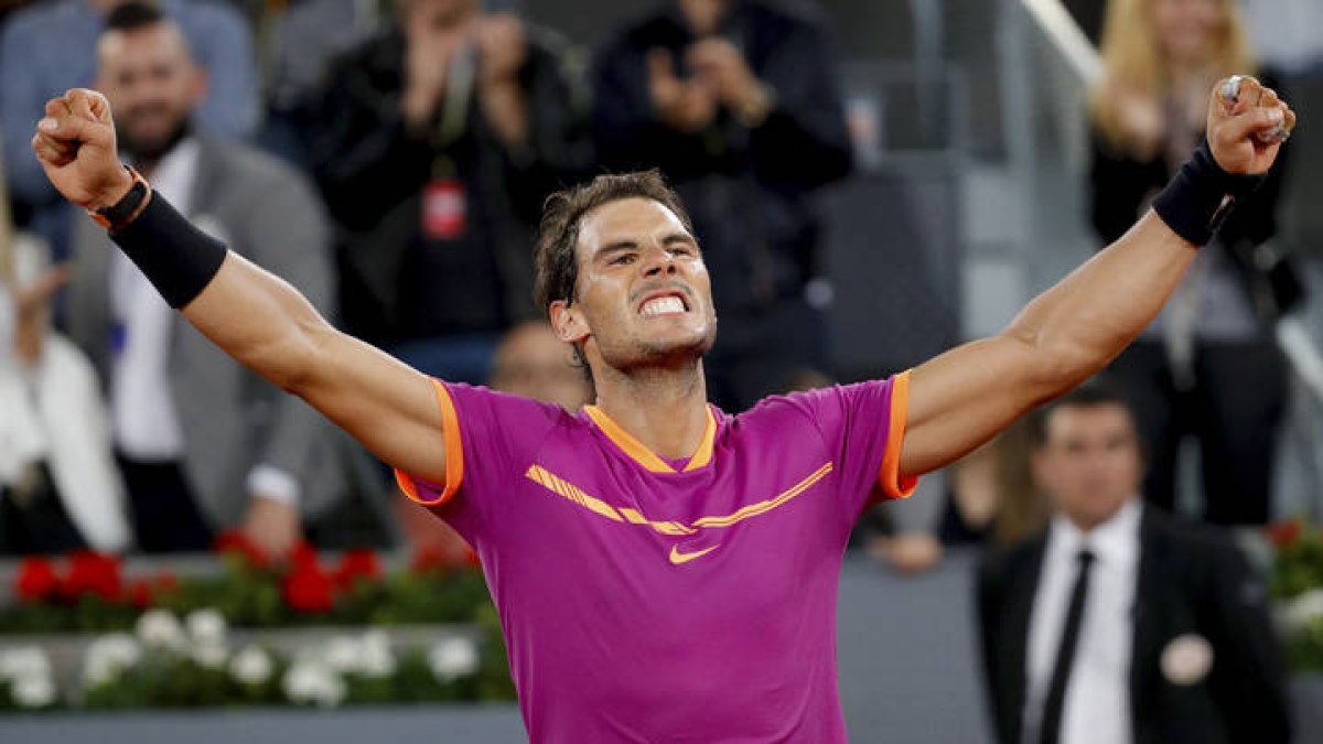 Nadal celebra su triunfo. DAVID HUNT
