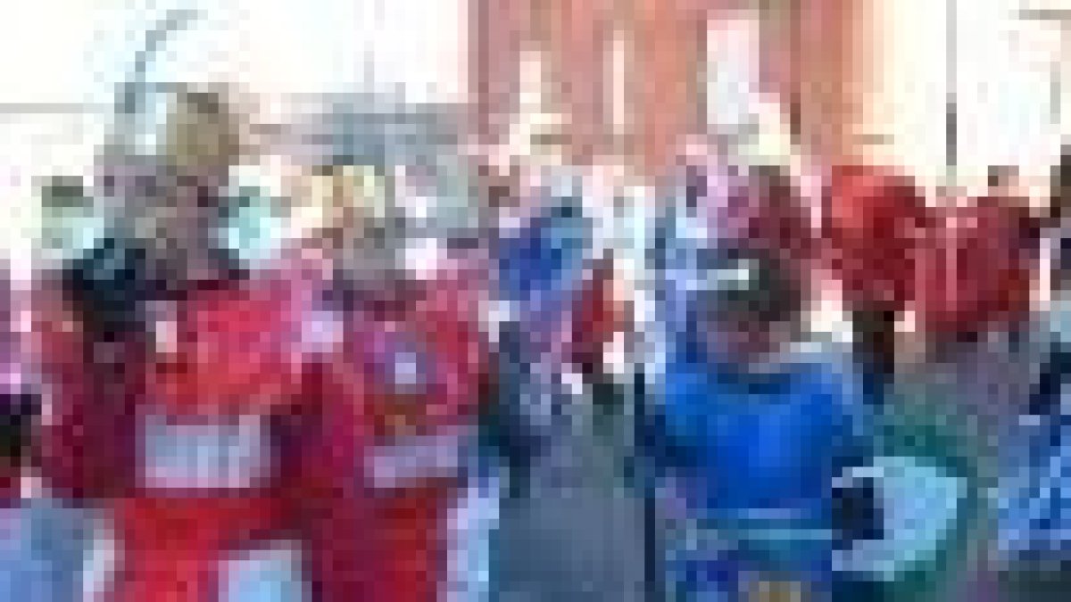 Los alumnos del centro, en un momento de su carnaval anticipado