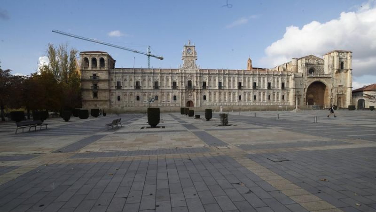 Obras en el Parador de San Marcos.