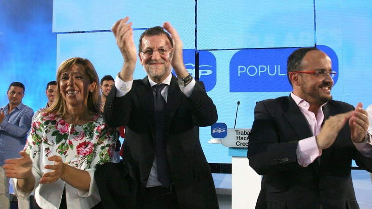 Sánchez-Camacho, Rajoy y Fernández, en Tarragona.