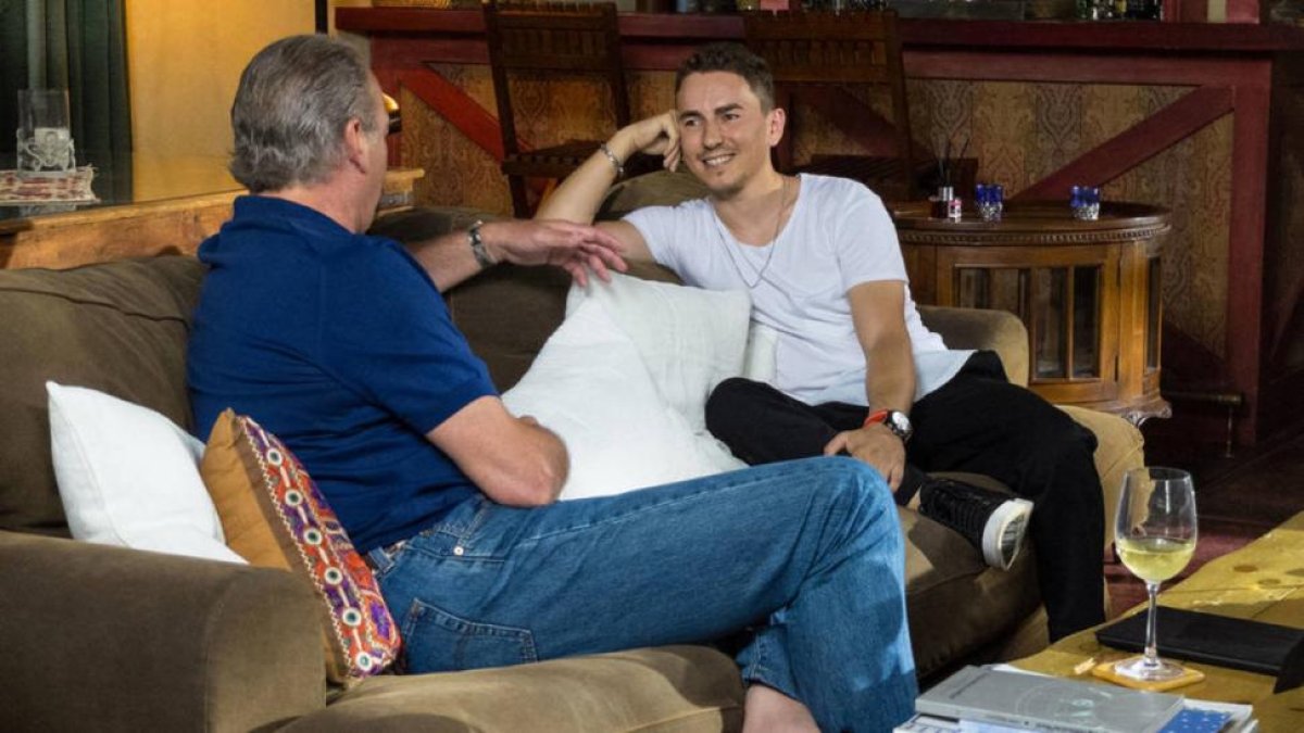 Bertín Osborne, con Jorge Lorenzo, en Mi casa es la tuya.