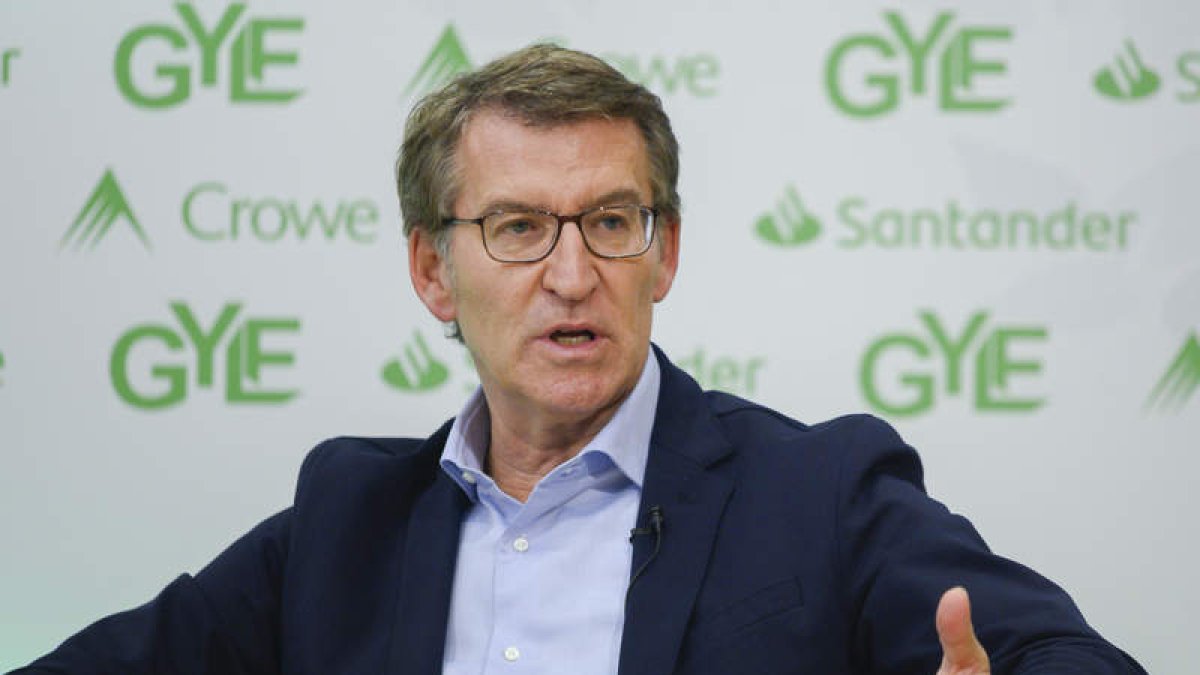 El presidente del PP, Alberto Núñez Feijóo. PEDRO PUENTE HOYOS