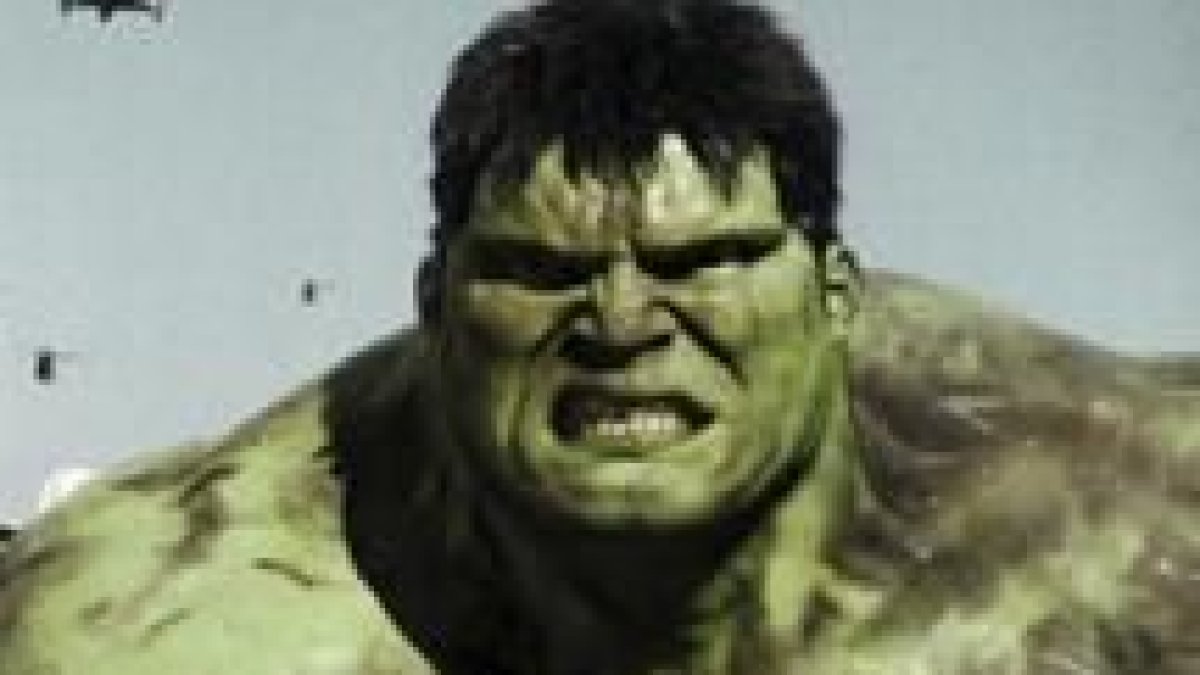 El actor australiano Eric Bana caracterizado, con ayuda del ordenador, como Hulk