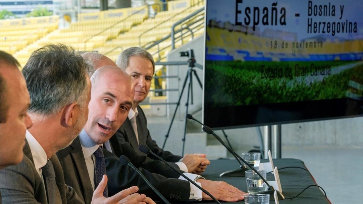 Rubiales, en la presentación del partido frente a Bosnia