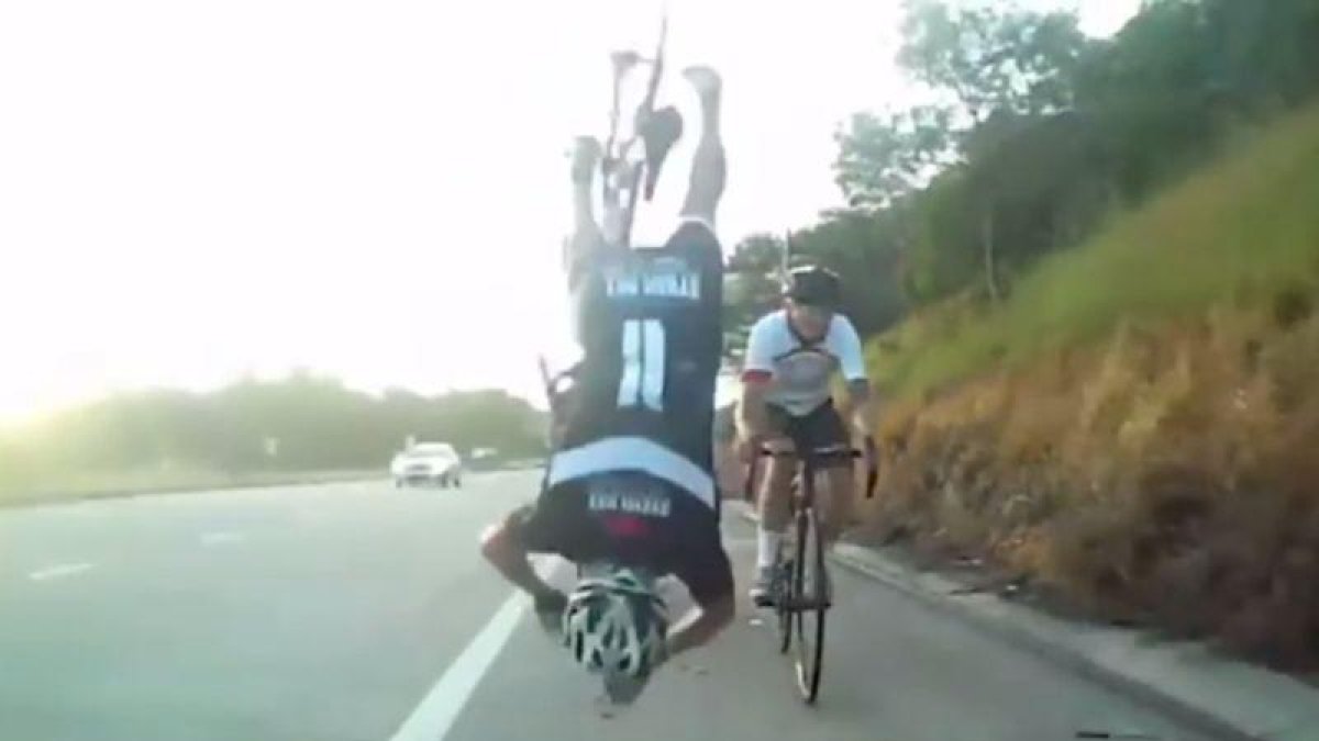 La suciedad en el arcén provocó esta peligroso accidente.