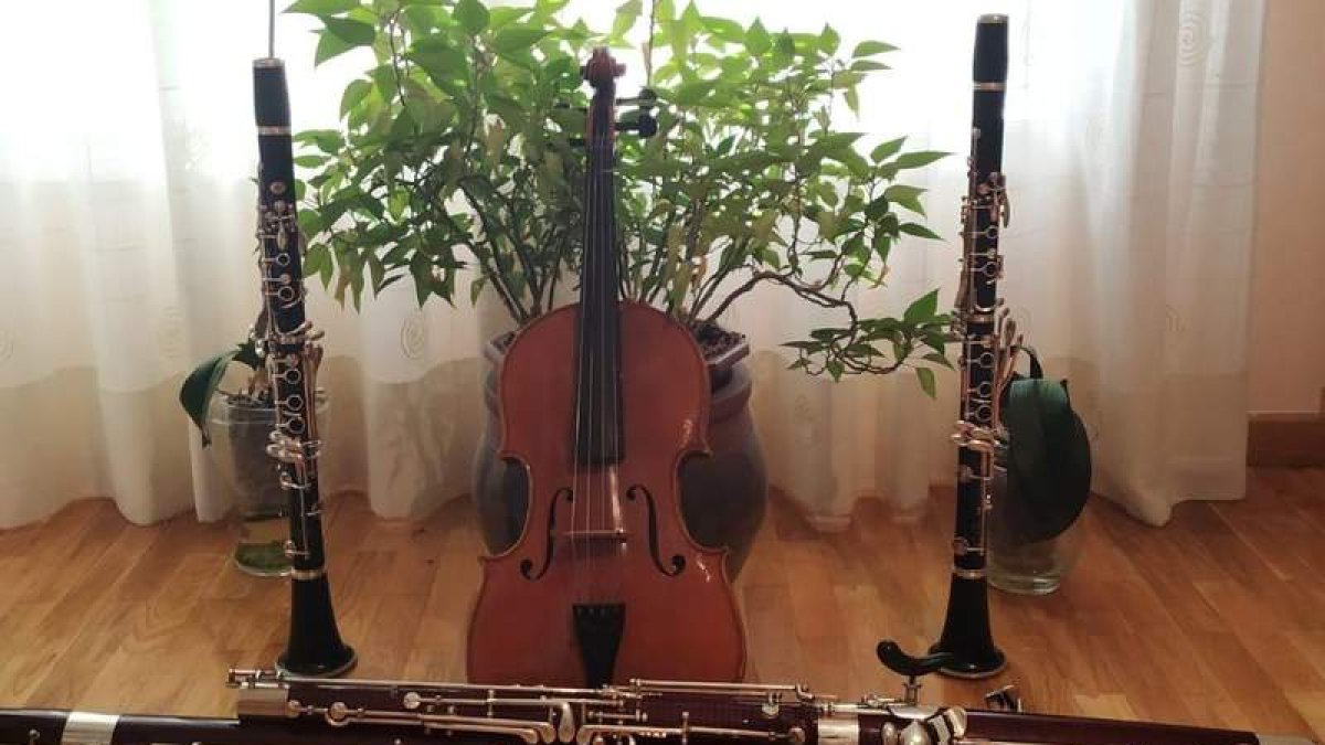 Imagen cedida por el cuarteto de clarinetes, fagot y viola. DL