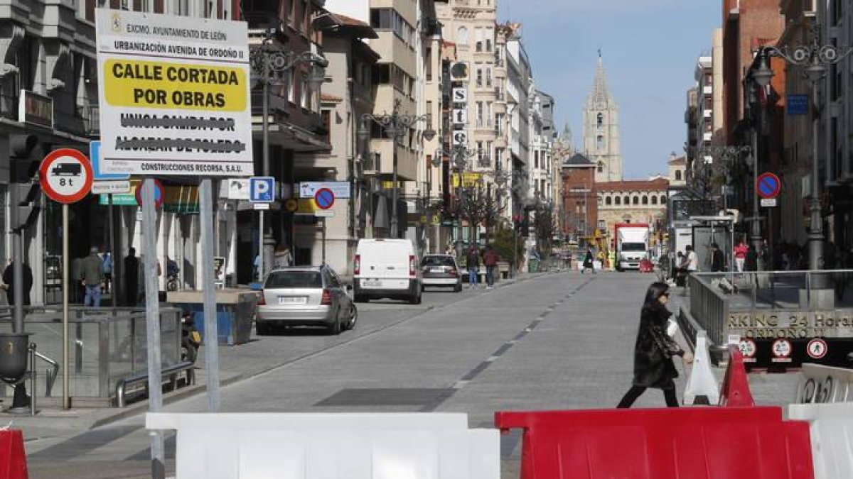 Imagen de las obras que se están ejecuando en Ordoño