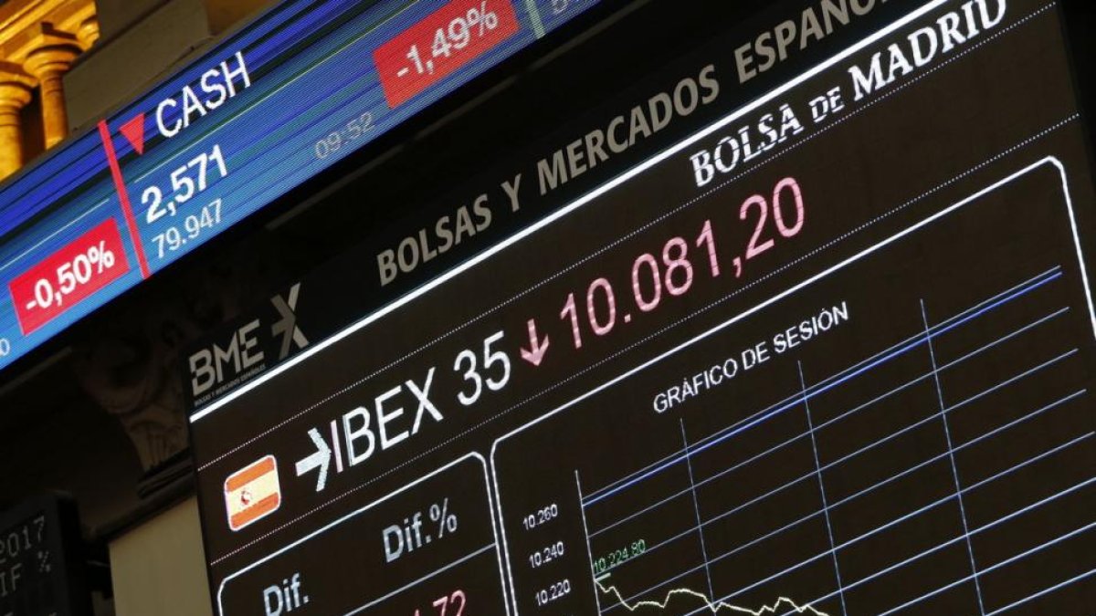 El Ibex 35 registra caídas.