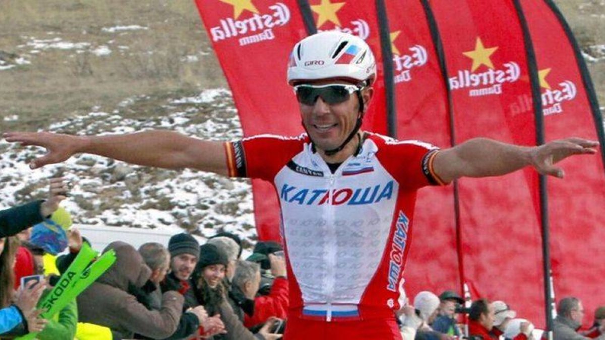 Purito vence en la meta de La Molina de la Volta a Cataluña del 2014.