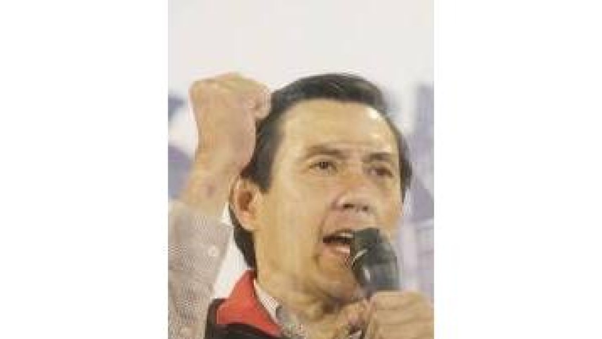 Ma, nuevo presidente taiwanés en un mitín electoral