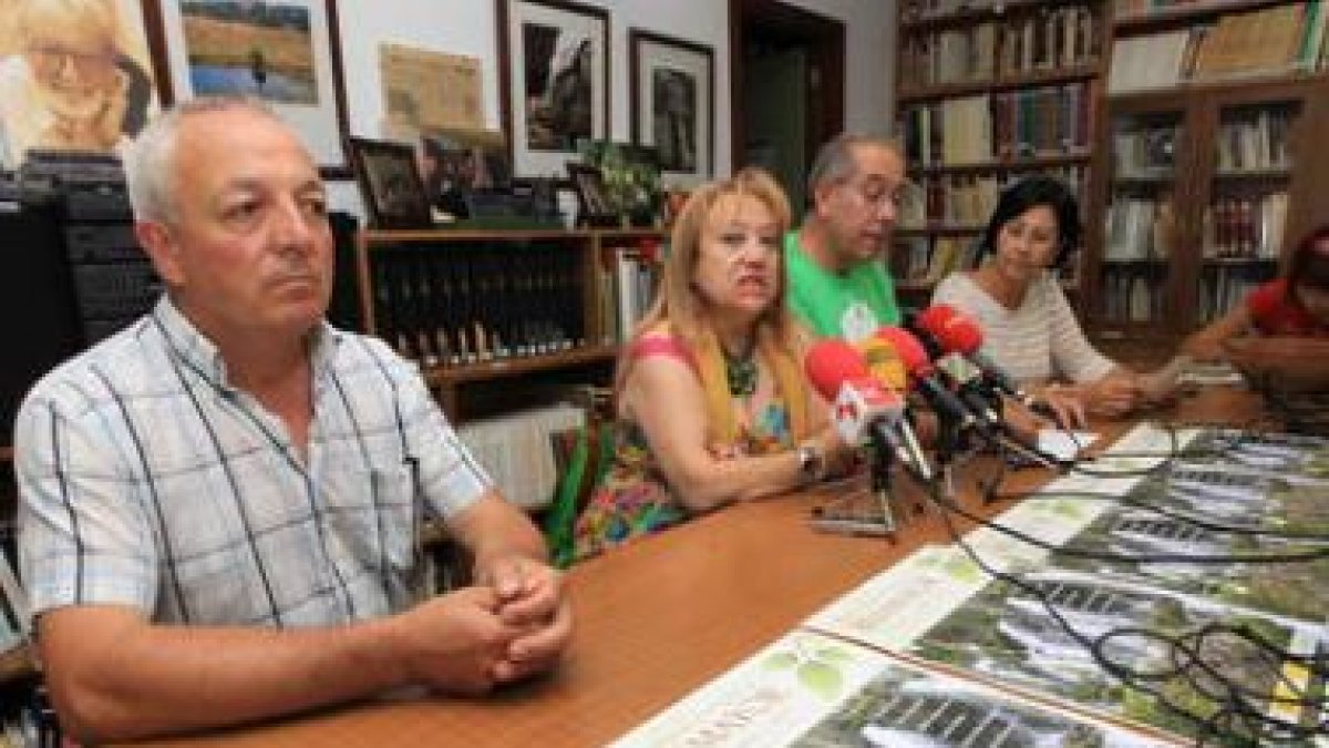 De Arriba, Busmayor, Martínez y Palacio, ayer.