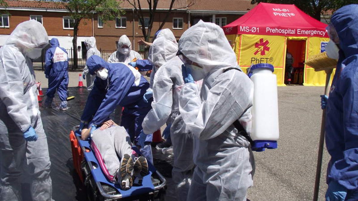 Los alumnos simularon distintos casos de crisis sanitarias para realizar sus prácticas.