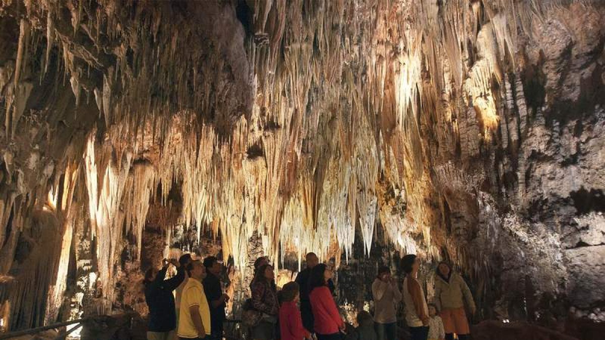 Recorrido de un grupo de visitantes, ayer tras ponerse en marcha el transformador.