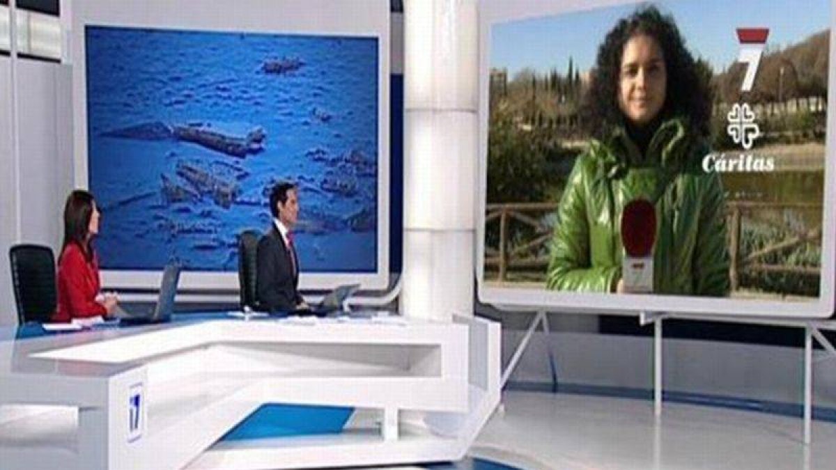Plató de informativos de la tele autonómica de Murcia.