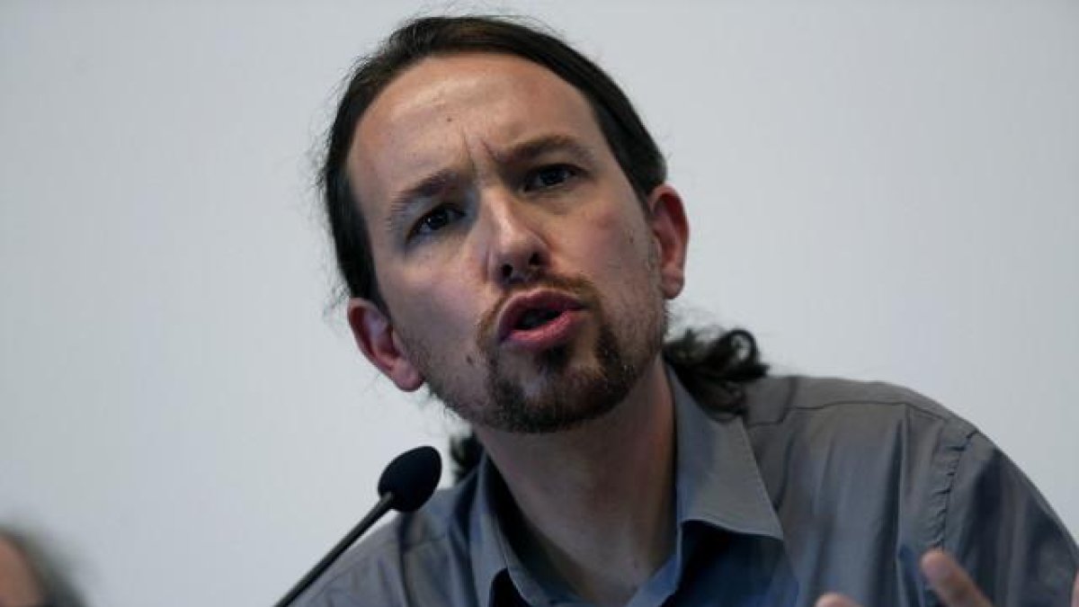 Pablo Iglesias, en la presentación del consejo internacional de economía de Podemos, el pasado miércoles, en Madrid.