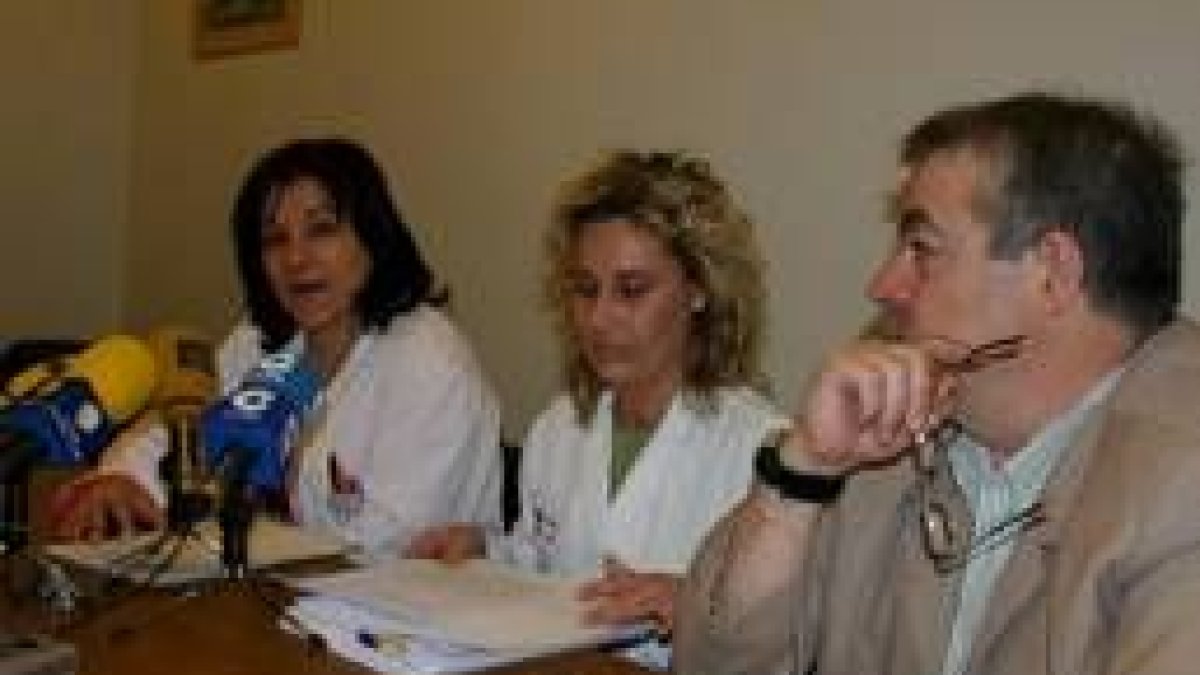 Los representantes del CSI-Csif, UGT y CC.OO., en la última rueda de prensa