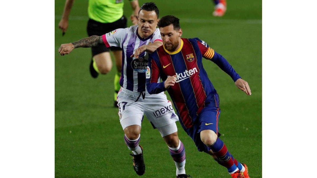 Messi jugó frente al Valladolid y estará en el Clásico. ESTÉVEZ