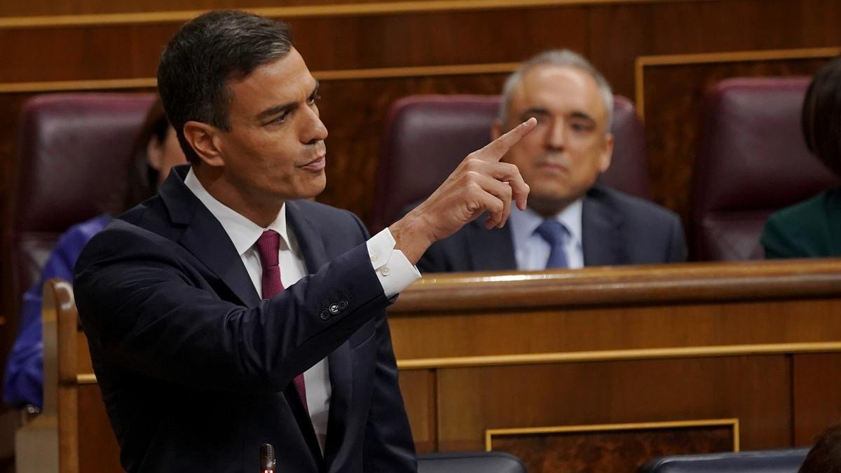 edro Sánchez, durante el pleno del Congreso.