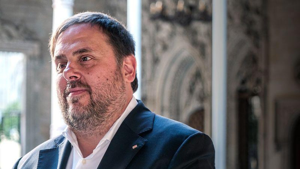 El vicepresident de la Generalitat,entrevistado por EL PERIÓDICO horas antes del 1-O.
